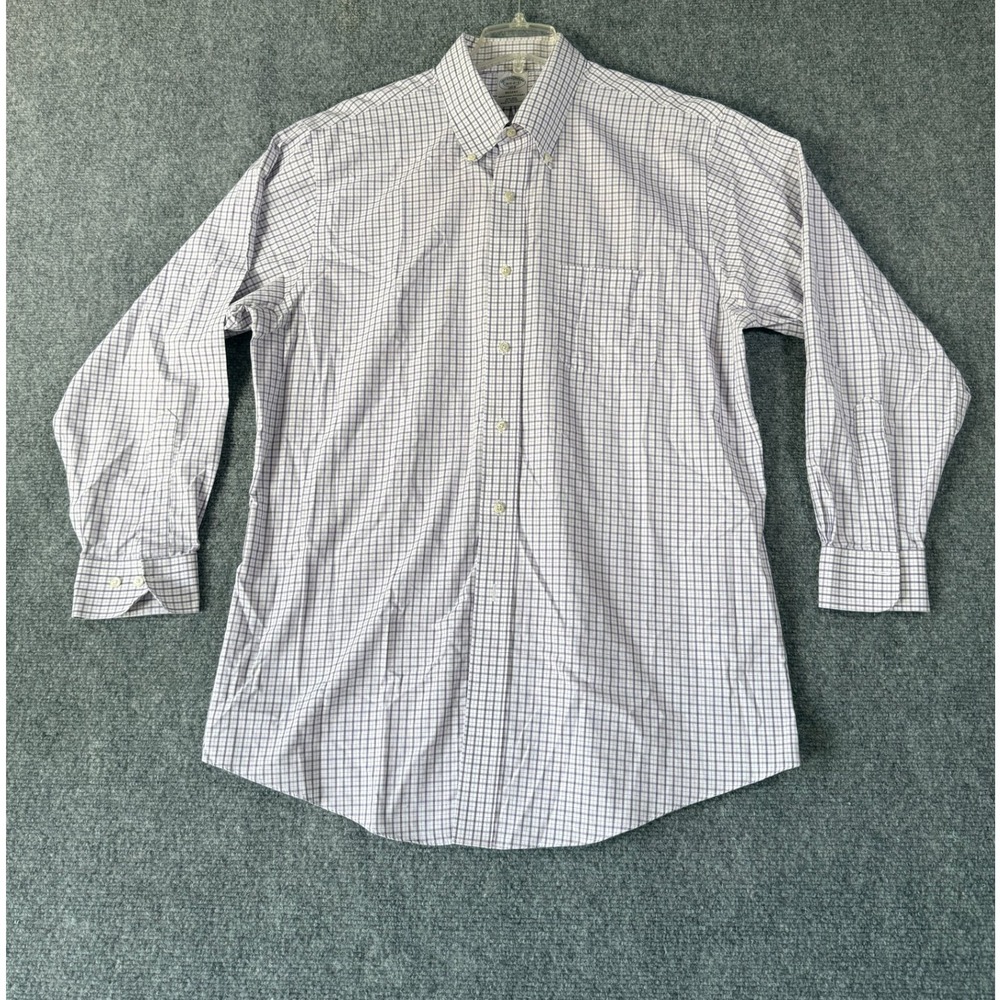 Brooks Brothers 1818 Regent Plaid Dress Shirt,‎ Non-Iron, All Cotton